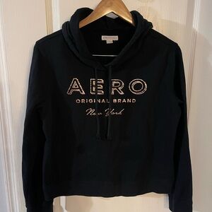 Aeropostale Black Hoodie with Gold Accents